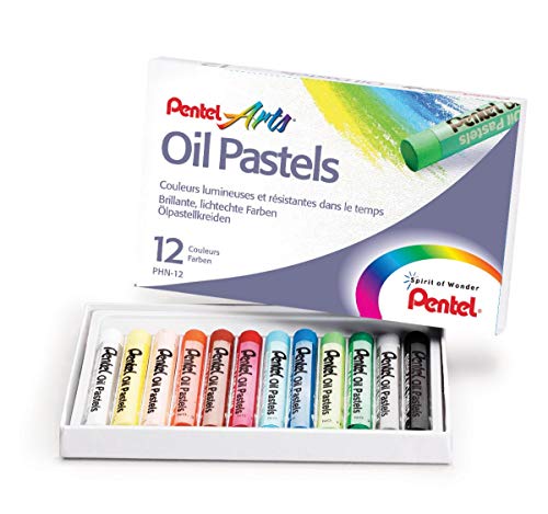 Pentel Ölpastellkreide Schulpackung (1 Set à 12 Farben) 12 Kreidestifte von Pentel