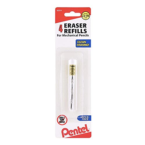 Pentel PENZ21 Radiergummi, für Pentelstifte, 4 Stück, Weiß von Pentel