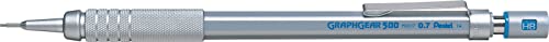 Pentel PG517-C GraphGear500 Druckbleistift 0,7 mm Strichstärke, Kunstoffgehäuse mit Härtegradindikator, Metallgriffzone, 4 mm Minenführung, Radierer (Z2-1N), 1 Stück von Pentel