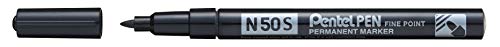 Pentel Pen N50S-A Permanentmarker, Aluminiumgehäuse, 1,0mm, schwarz von Pentel