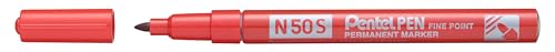 Pentel Pen N50S-B Permanentmarker, Aluminiumgehäuse, 1,0mm, rot Pentel Pen N50S-B Permanentmarker, Aluminiumgehäuse, 1,0mm, rot von Pentel