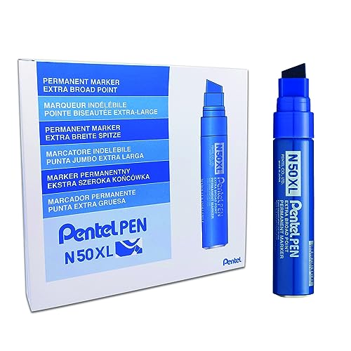 Pentel Pen N50XL-C Permanentmarker, Aluminiumgehäuse, blau von Pentel