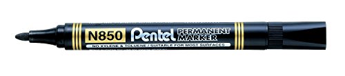 Pentel Permanent Marker Bullet Point 12er-Pack schwarz von Pentel