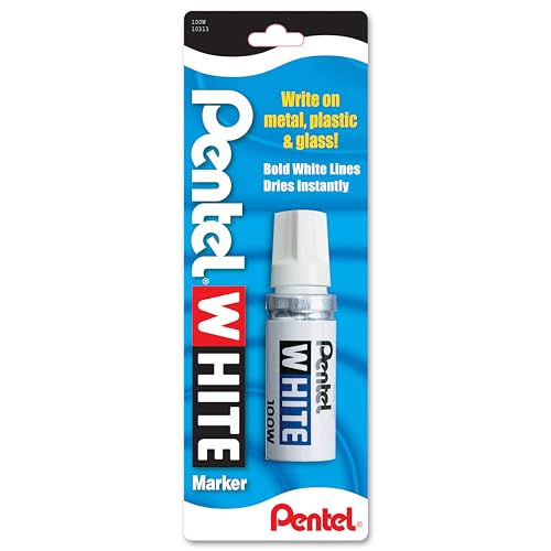 Pentel Permanentmarker, weiß, breite Spitze, 1er Pack (100 W) von Pentel