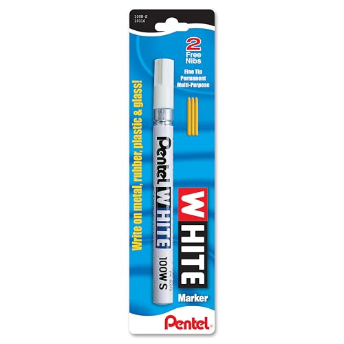 Pentel Permanentmarker, weiß, feine Spitze, 1er Pack (100 W-S) von Pentel