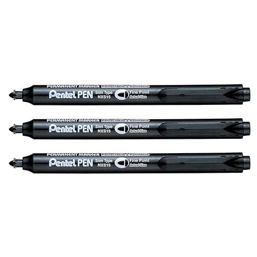 Pentel Permanentmarker NXS15, einziehbar, feine Spitze, Schwarz, 3 Stück Pentel Permanentmarker NXS15, einziehbar, feine Spitze, Schwarz, 3 Stück von Pentel