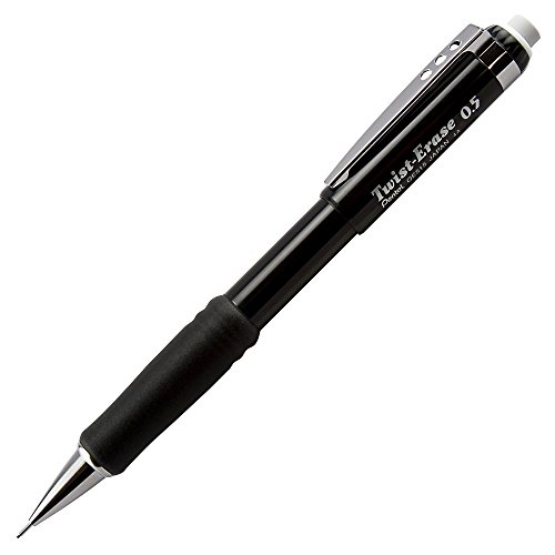 Pentel QE515A Twist-Erase III Druckbleistift, 0,5 mm, schwarzer Schaft von Pentel