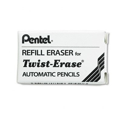 Pentel Radierer Refills, E10, 3/Tube [Set von 4], Weiß, PVC, Rechteckig, Block-Stil, Schmierresistent, Rissbeständig, Altersbeständig von Pentel