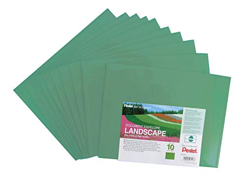 Pentel Recycology DCD74 Dokumententasche A4 Ordner 10 Stück grün von Pentel