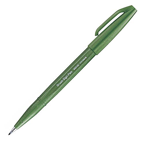 Pentel SES15C-D2X Brush Sign Pen olivgrün, Faserschreiber, pinselähnliche Spitze, 1 Stück Pentel SES15C-D2X Brush Sign Pen olivgrün, Faserschreiber, pinselähnliche Spitze, 1 Stück von Pentel