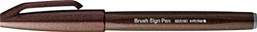 Pentel SES15C-E3X Brush Sign Pen dunkelbraun, Faserschreiber, pinselähnliche Spitze, 1 Stück Pentel SES15C-E3X Brush Sign Pen dunkelbraun, Faserschreiber, pinselähnliche Spitze, 1 Stück von Pentel