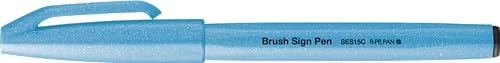 Pentel SES15C-FSX Brush Sign Pen neon-blau, Faserschreiber, pinselähnliche Spitze, 1 Stück Pentel SES15C-FSX Brush Sign Pen neon-blau, Faserschreiber, pinselähnliche Spitze, 1 Stück von Pentel