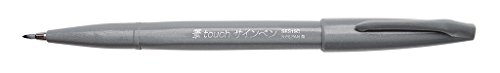 Pentel SES15C-N Faserschreiber mit Flexibler Pinsel-ähnlicher Spitze grau von Pentel