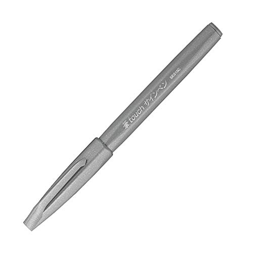 Pentel SES15C-N Faserschreiber mit Flexibler Pinsel-ähnlicher Spitze grau von Pentel