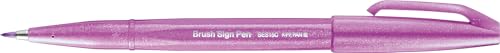 Pentel SES15C-P2X Brush Sign Pen pinklila, Faserschreiber, pinselähnliche Spitze, 1 Stück Pentel SES15C-P2X Brush Sign Pen pinklila, Faserschreiber, pinselähnliche Spitze, 1 Stück von Pentel