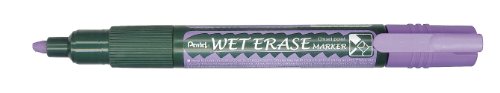 Pentel SMW26-VO Wet Erase Marker, Kreidemarker, Feucht abwischbar, Keilspitze, 1 Stück, Violett von Pentel