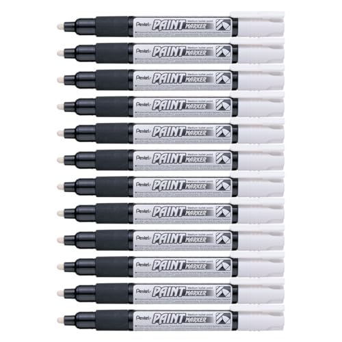 Pentel SMW26-WO Wet Erase Marker, Feucht abwischbar, Keilspitze, 1 Stück,Weiß von Pentel