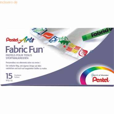 Pentel Stoffmalkreiden VE= 15 Farben Pentel Stoffmalkreiden VE= 15 Farben von Pentel