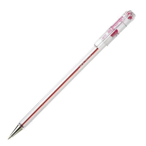 Pentel BK77-B Kugelschreiber, Metallspitze, 0,7 mm, rot, 12 Stück von Pentel