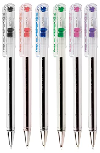 Pentel Superb Kugelschreiber (schwarz, blau, grün, pink, rot, violett, Multi) von Pentel