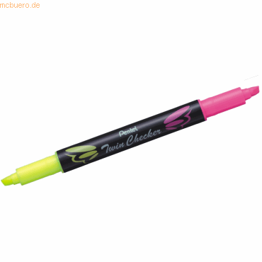Pentel Textmarker Twin Checker 1-3,5mm gelb/pink Pentel Textmarker Twin Checker 1-3,5mm gelb/pink von Pentel