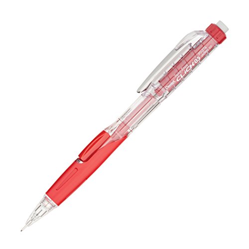 Pentel Twist Erase Click Druckbleistift, nachfüllbar, 0,5 mm, Rot von Pentel