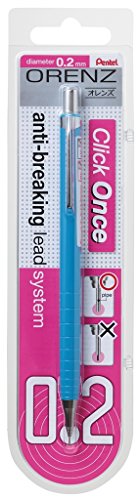 Pentel ORENZ PP502 Druckbleistift mit Anti-Minenbruch-Technologie, 0.2 mm, Härtegrad B, hellblau (1 Stück) Pentel ORENZ PP502 Druckbleistift mit Anti-Minenbruch-Technologie, 0.2 mm, Härtegrad B, hellblau (1 Stück) von Pentel