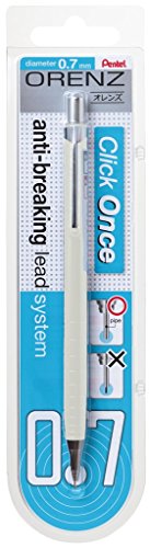 Pentel ORENZ PP507 Druckbleistift mit Anti-Minenbruch-Technologie, 0.7 mm, Härtegrad B, weiß (1 Stück) Pentel ORENZ PP507 Druckbleistift mit Anti-Minenbruch-Technologie, 0.7 mm, Härtegrad B, weiß (1 Stück) von Pentel
