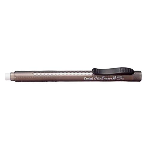 Pentel ZE11T-A "ClicEraser 2" Radierstift, nachfüllbar mit ZER-2, Gehäuse semi-transparent schwarz, 12 Stück Pentel ZE11T-A "ClicEraser 2" Radierstift, nachfüllbar mit ZER-2, Gehäuse semi-transparent schwarz, 12 Stück von Pentel