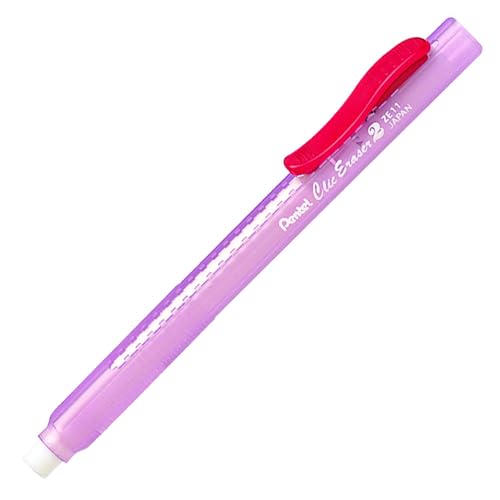 Pentel ZE11T-B "ClicEraser 2" Radierstift, nachfüllbar mit ZER-2, Gehäuse semi-transparent rot, 12 Stück Pentel ZE11T-B "ClicEraser 2" Radierstift, nachfüllbar mit ZER-2, Gehäuse semi-transparent rot, 12 Stück von Pentel
