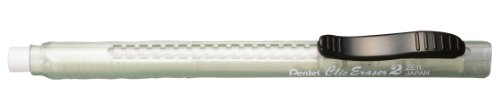 Pentel ZE11T-D "ClicEraser 2" Radierstift, nachfüllbar mit ZER-2, Gehäuse semi-transparent grün, 12 Stück von Pentel