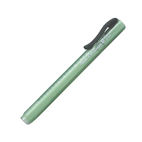 Pentel ZE11T-D "ClicEraser 2" Radierstift, nachfüllbar mit ZER-2, Gehäuse semi-transparent grün, 1 Stück von Pentel