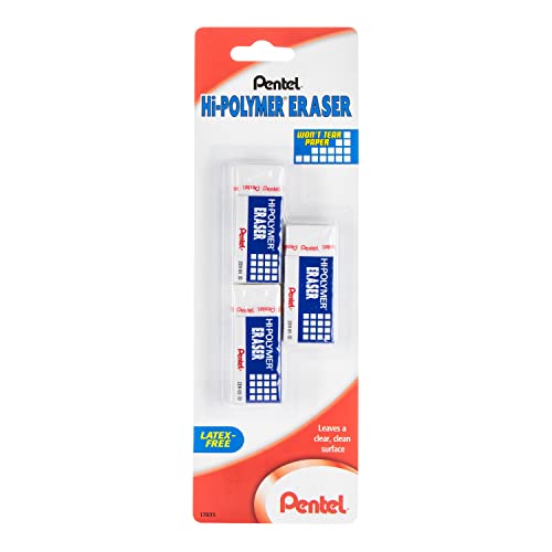 Pentel ZEH10BP2F Hi-Polymer-Radiergummi, groß, 3 Stück Pentel ZEH10BP2F Hi-Polymer-Radiergummi, groß, 3 Stück von Pentel