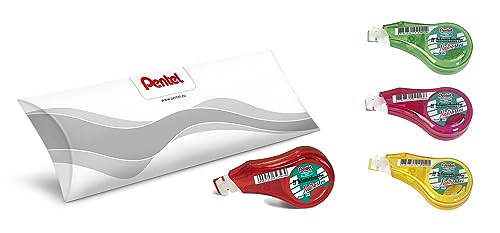 Pentel ZTN25 Weißes Klebeband Mini 5,0 mm x 6 Meter Set 4 Stück farblich sortiert von Pentel