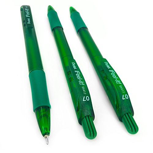 Pentel – feel-it. – Roll-Nadel Point Kugelschreiber – bx417 – Pack von 3 – Grün Pentel – feel-it. – Roll-Nadel Point Kugelschreiber – bx417 – Pack von 3 – Grün von Pentel