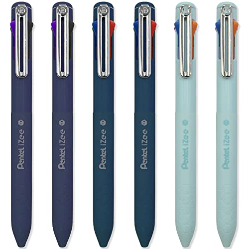 Pentel iZee 4 Farben Kugelschreiber – Dunkelblau, Dunkelviolett & Himmelblau – Multi Ink – 6 Stück Pentel iZee 4 Farben Kugelschreiber – Dunkelblau, Dunkelviolett & Himmelblau – Multi Ink – 6 Stück von Pentel