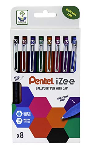 Pentel iZee Kugelschreiber, 1,0 mm, sortiert, 8 Stück von Pentel