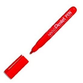 Permanentmarker, Rundspitze, Kunststoff, rote Tinte, umweltfreundliche Formel PENTEL NN50, 12 Stück Permanentmarker, Rundspitze, Kunststoff, rote Tinte, umweltfreundliche Formel PENTEL NN50, 12 Stück von Pentel