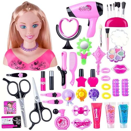 1 Set Doll Head für Haarstyling und Make -up Styling Head Doll für Mädchen farbenfrohe realistische Make -up -Accessoires für Mädchen Geburtstag Weihnachten Thanksgiving Geschenke, Puppenkopf für Haa 1 Set Doll Head für Haarstyling und Make -up Styling Head Doll für Mädchen farbenfrohe realistische Make -up -Accessoires für Mädchen Geburtstag Weihnachten Thanksgiving Geschenke, Puppenkopf für Haa von Peosaard