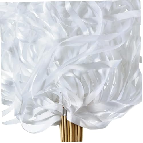 50pcs Hochzeitsstäbe, weißes Band Zauberstab mit Glocken, Seidenbandstaber, Hochzeitstanzfläche Requisiten für Partybevorzugungen Hochzeit Dekore 50pcs Hochzeitsstäbe, weißes Band Zauberstab mit Glocken, Seidenbandstaber, Hochzeitstanzfläche Requisiten für Partybevorzugungen Hochzeit Dekore von Peosaard