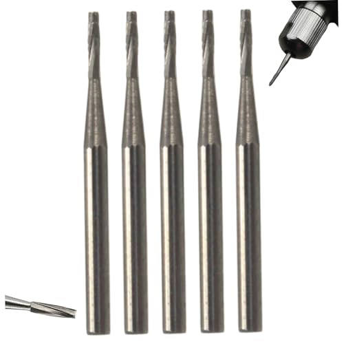 Carbidbohrerbits, 5pcs Glasbohrbit, 0, 9 mm Wolframstahlkarbidbits für Auto Windschutzscheibe Felsharz Harz von Peosaard