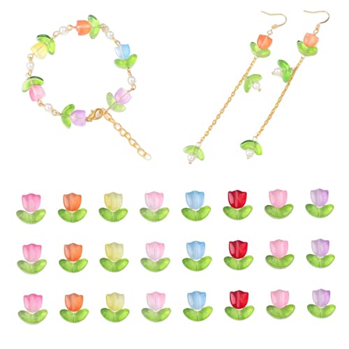 Glasperlen, 100 Stück durchscheinende lose Perle für DIY -Armbandschmuck Mutters von Peosaard