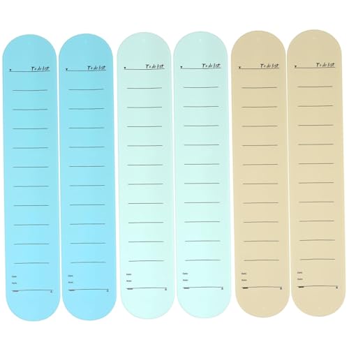 Handgelenksnotiz, 6 -Stcs -Notizbänder TO DO List Memo Reminder Armband tragbares tragbares mit Lineal wiederverwendbares wasserdicht von Peosaard