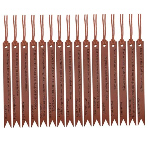 Lederbibel Tabs, 16pcs Luxury Bibel Tabs, einfach zu lesen und aufzutragen, Etiketten für die einfache Navigation (braun) von Peosaard
