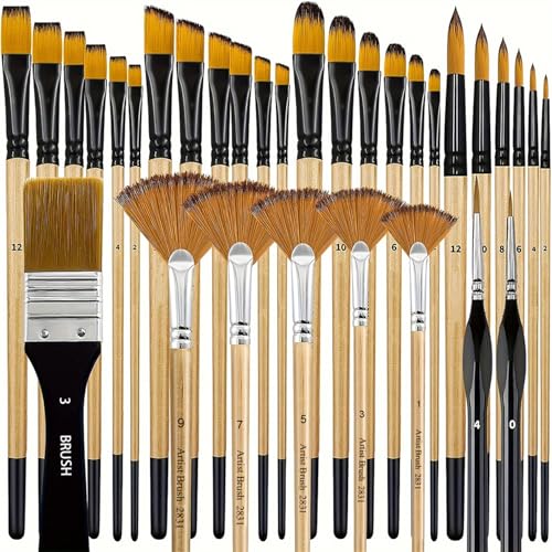 Paint Pinsel 32pcs/Set 7 Style Nylon Pinsel mit hölzernen Griff Dicker Nicht-Shedding-Pinsel-Pinsel-Set für Kinder, Schüler, Künstler, Pinsel-Pinsel-Set Paint Pinsel 32pcs/Set 7 Style Nylon Pinsel mit hölzernen Griff Dicker Nicht-Shedding-Pinsel-Pinsel-Set für Kinder, Schüler, Künstler, Pinsel-Pinsel-Set von Peosaard