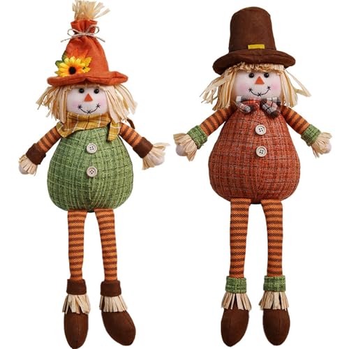 Scarecrow Doll 2pcs Männlich und weibliches Langbein Vogelscheuche mit Kleidung und Hut auf niedliche festliche Polyester -Vogelscheuche Dekor für den, Thanksgiving, Ernte, Vogelscheuche Puppe Scarecrow Doll 2pcs Männlich und weibliches Langbein Vogelscheuche mit Kleidung und Hut auf niedliche festliche Polyester -Vogelscheuche Dekor für den, Thanksgiving, Ernte, Vogelscheuche Puppe von Peosaard