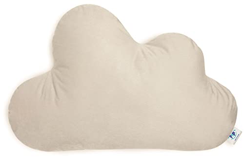 Pepi - Kuschelkissen Kinder - Wolkenkissen - Handgenäht Kissen Kinderzimmer - Baby Kissen Wolke Deko - Kinderkissen Beige von Pepi MADE IN POLAND