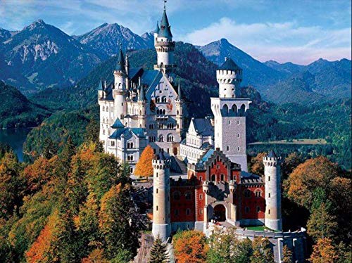 Pepkgk Schloss Neuschwanstein 5D Diamond Painting Kit Volldiamant DIY Diamond Art Kreuzstich Digital Square 50x60cm Pepkgk Schloss Neuschwanstein 5D Diamond Painting Kit Volldiamant DIY Diamond Art Kreuzstich Digital Square 50x60cm von Pepkgk
