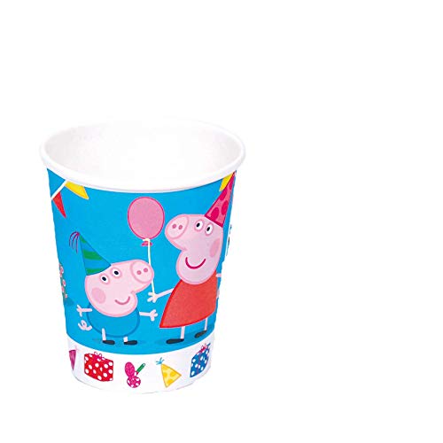 Peppa Pig 2544; Pack 16 Pappbecher ideal für Partys und Geburtstage; Fassungsvermögen 220 ml von Peppa Pig