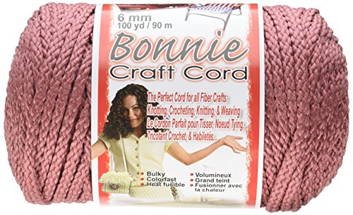 Pepperell Bonnie Makramee-Bastelschnur, 6 mm x 91,4 m, Rosa, Polyolefin, Rose, 0.25 inches, 91 von Pepperell Crafts